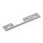 Escutcheon plate with slotted holes, flat, short, right